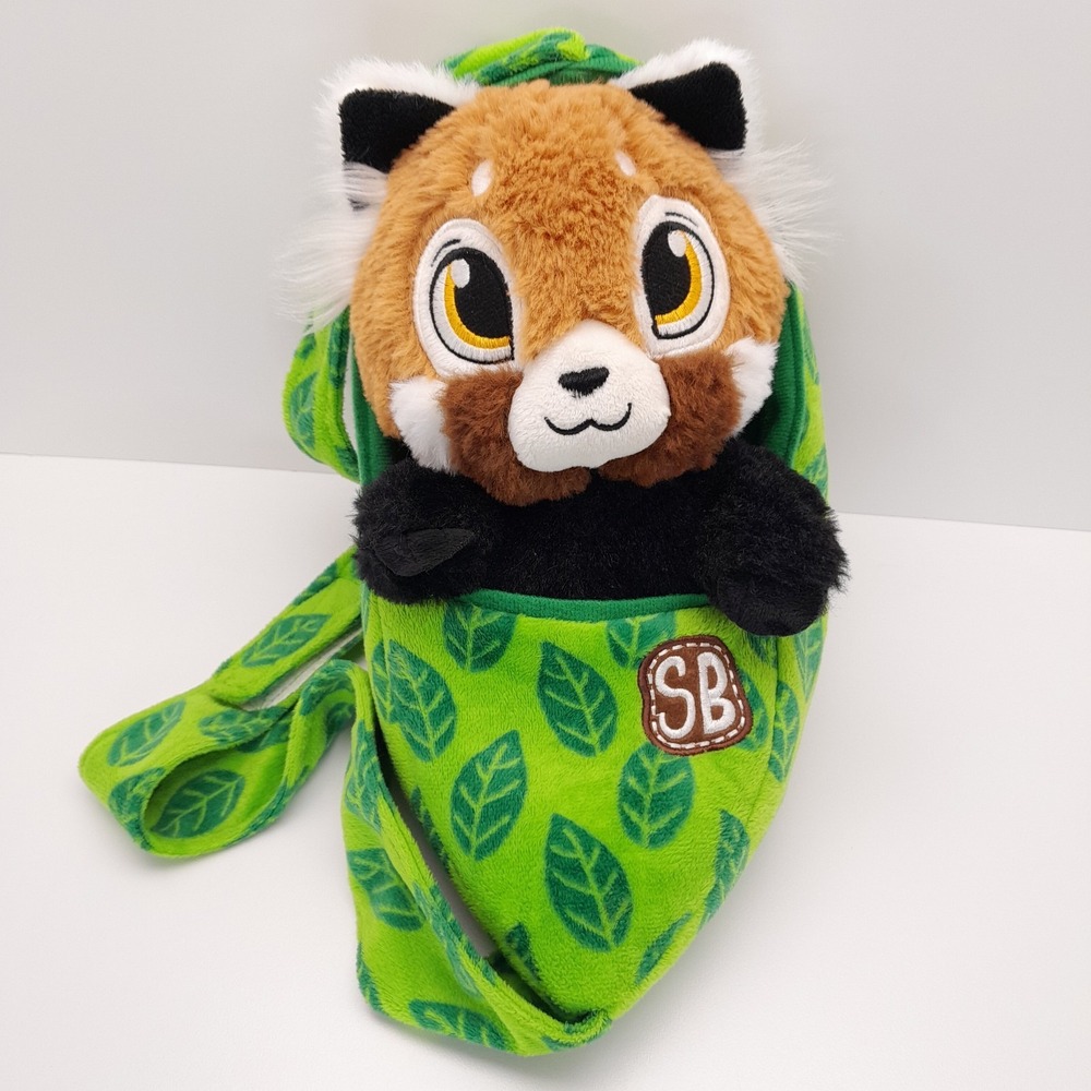 Fiesta Swaddle Babies Red Panda Plush 9.5" Cuddle Sling Stuffed Animal Toy